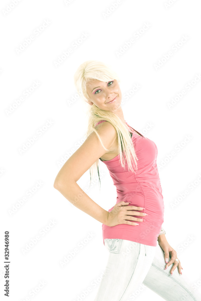 Fototapeta premium lächelnde, posierende Frau