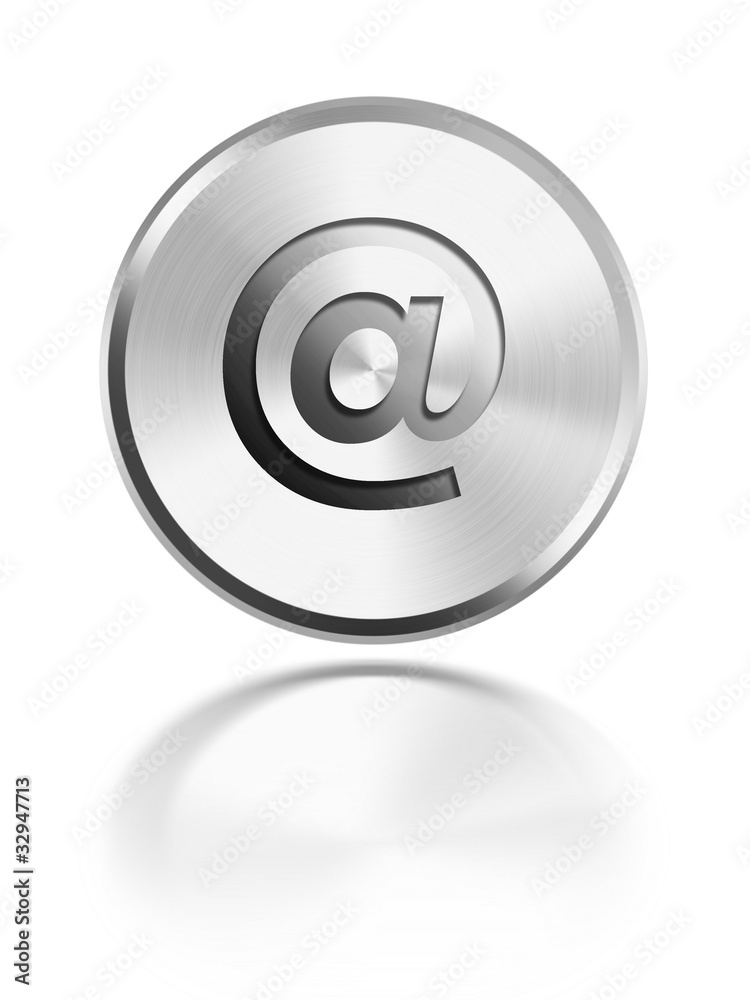 ad eMail brief kontakt button icon glossy silver ad eMail brief kontakt button icon glossy silver