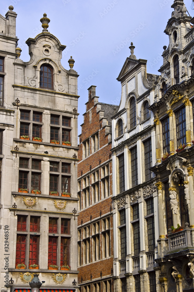 Architecture of Brussels. Ancient houses in the town