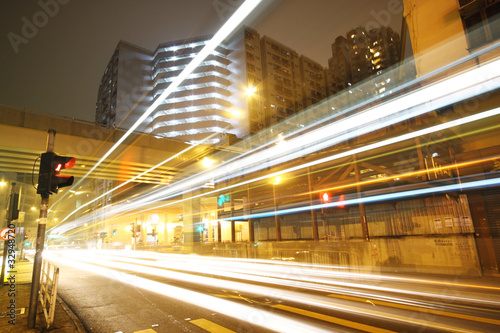 Modern urban landscape at night