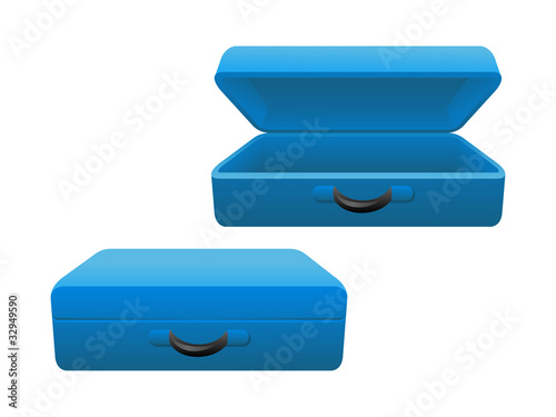 blue suitcase