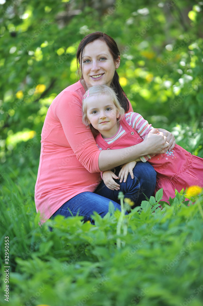 Fototapeta premium mother and daughter