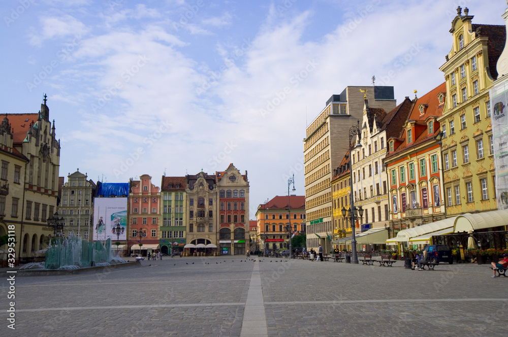 Obraz premium Rynek - Breslau - Polen