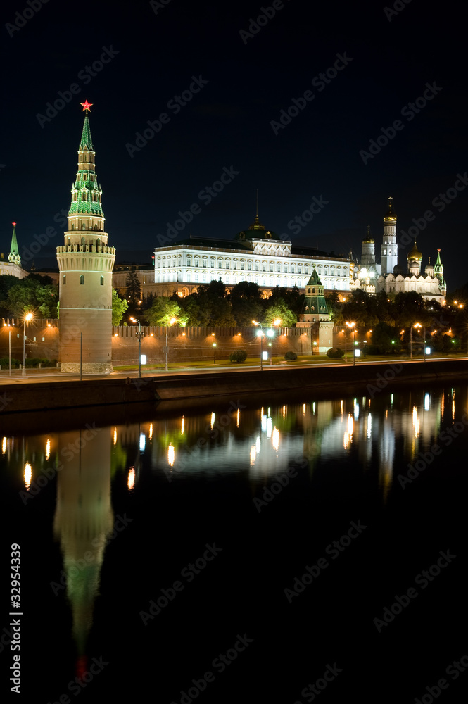 Fototapeta premium Russian Kremlin in the Moscow close up
