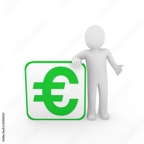 3d man euro green cube