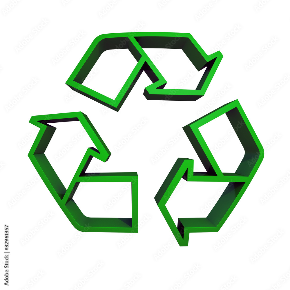 Recycling Logo Grün 3D Recycling Logo Grün 3D