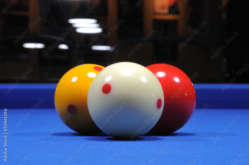 Fototapeta premium Three billiard balls II
