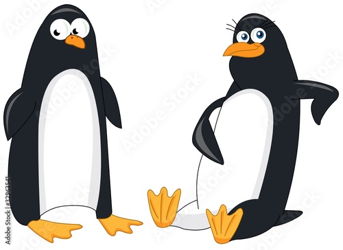 A couple of funny penguins