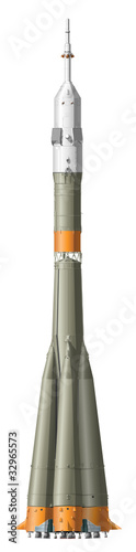 Vector hi-detailed space rocket