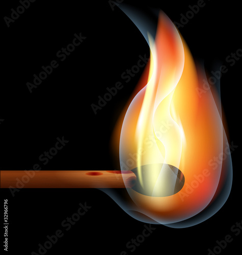 burning match