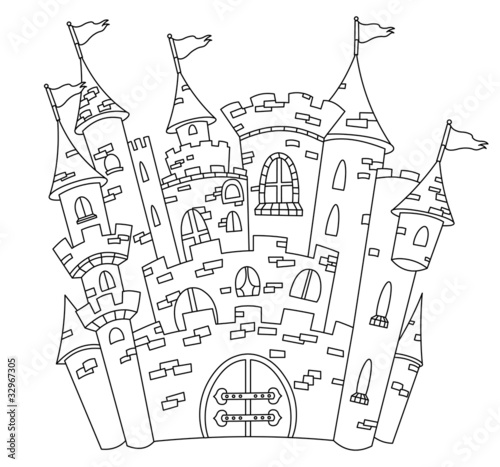 Outlined castle #32967305