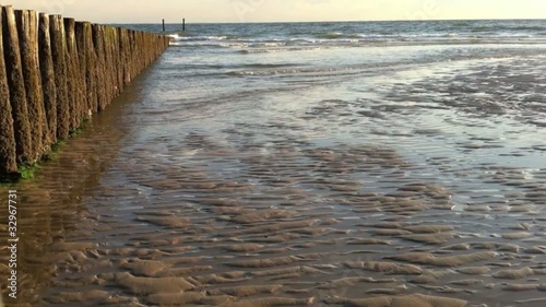 2x Strand in Holland am Abend