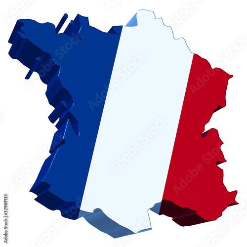 Elections - France 3D tricolore