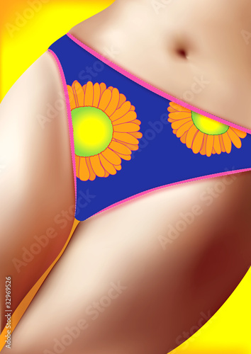 Silhouette of a woman with beautiful skin
