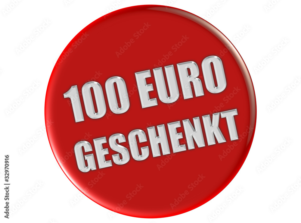 Button rot rund 100 EURO GESCHENKT Button rot rund 100 EURO GESCHENKT