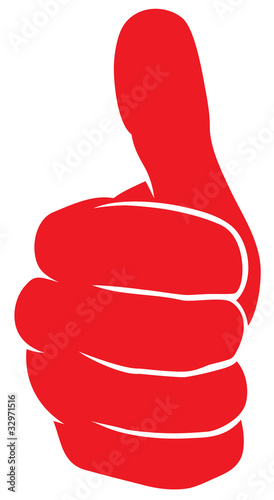 Vector hand showing thumbs up