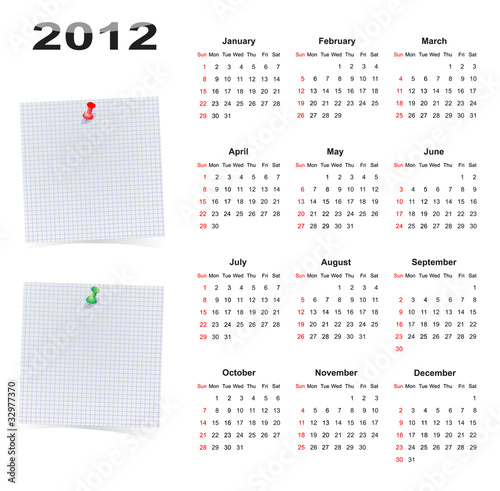 kalendar 2012