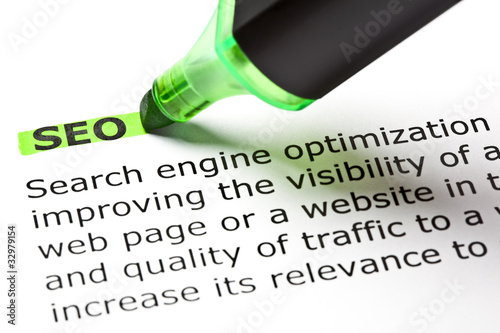 Obraz na płótnie Dictionary Definition Of SEO - Search Engine Optimization