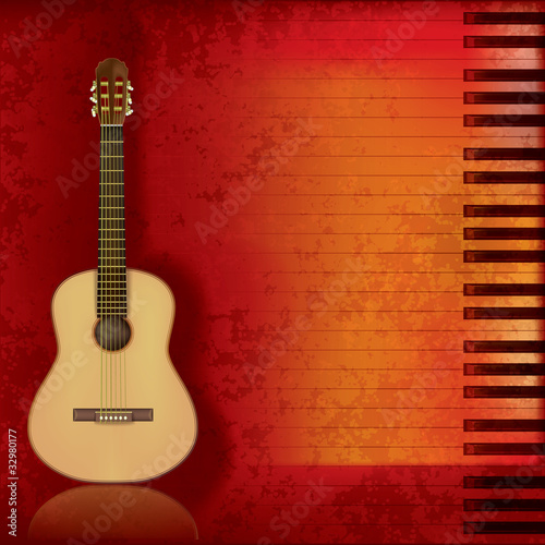 music grunge background acoustic guitar and piano