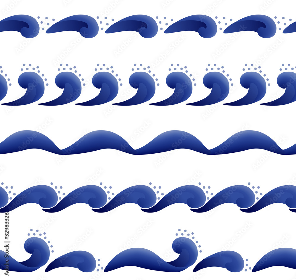 Obraz premium seamless decorative waves