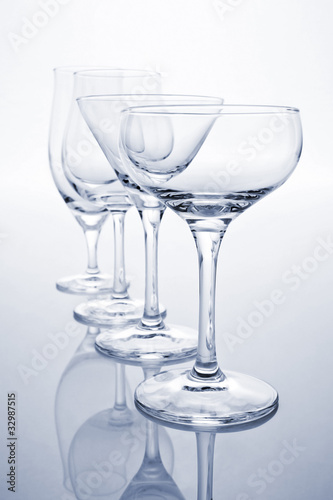 複数のガラス製のコップ