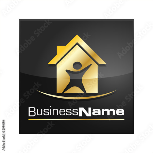 Logo maison noir or