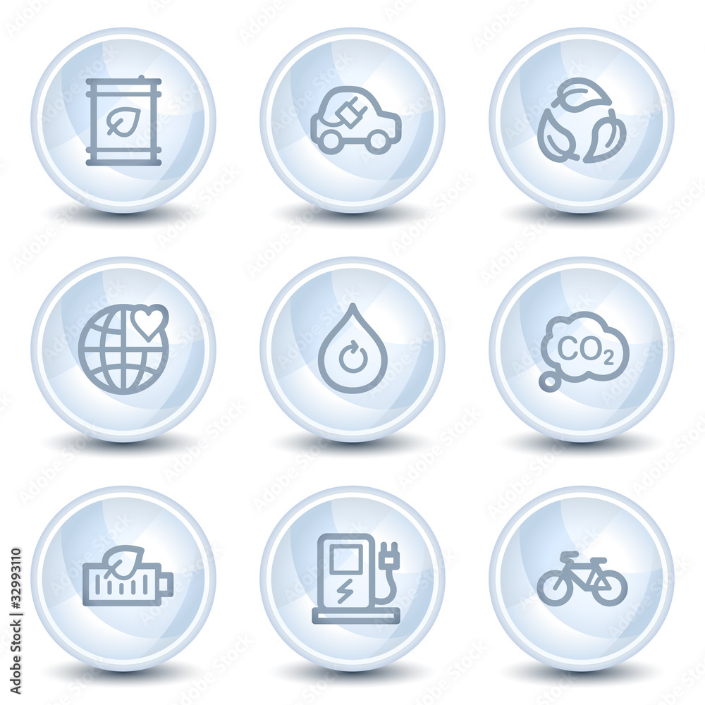 Ecology web icons set 4, light blue glossy circle buttons Ecology web icons set 4, light blue glossy circle buttons