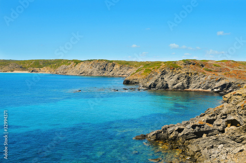 view of Favaritx coast in Menorca, Balearic Islands, Spain