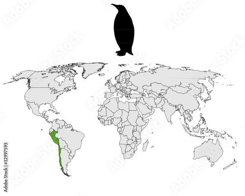 Humboldt-Pinguin Verbreitungskarte