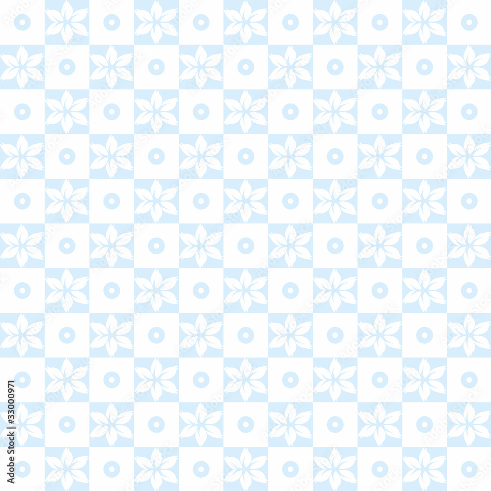 Seamless floral and dots pattern Seamless floral and dots pattern