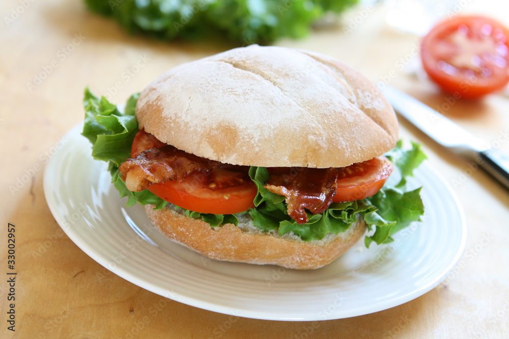 Bacon Lettuce and Tomato Sandwich