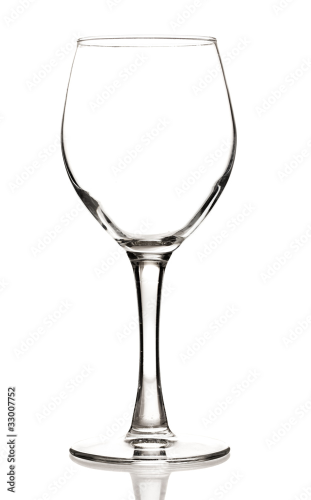 Empty glass isolated on a white background