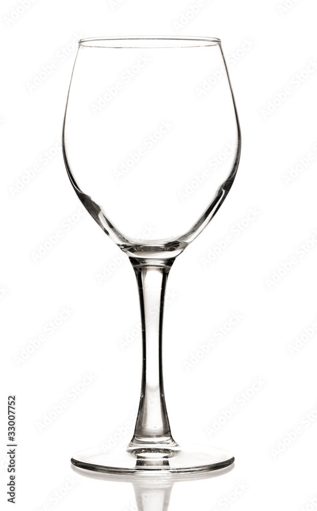 Empty glass isolated on a white background Empty glass isolated on a white background