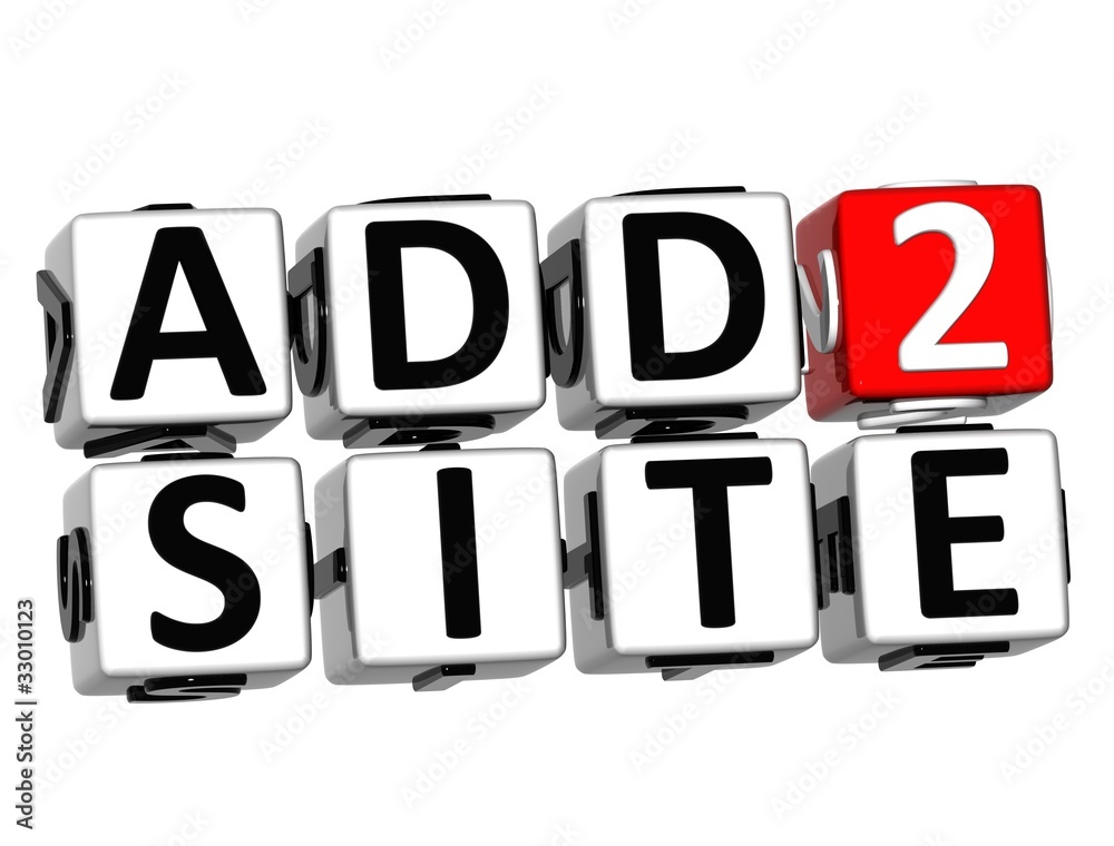 3D Add to Site Cube text 3D Add to Site Cube text