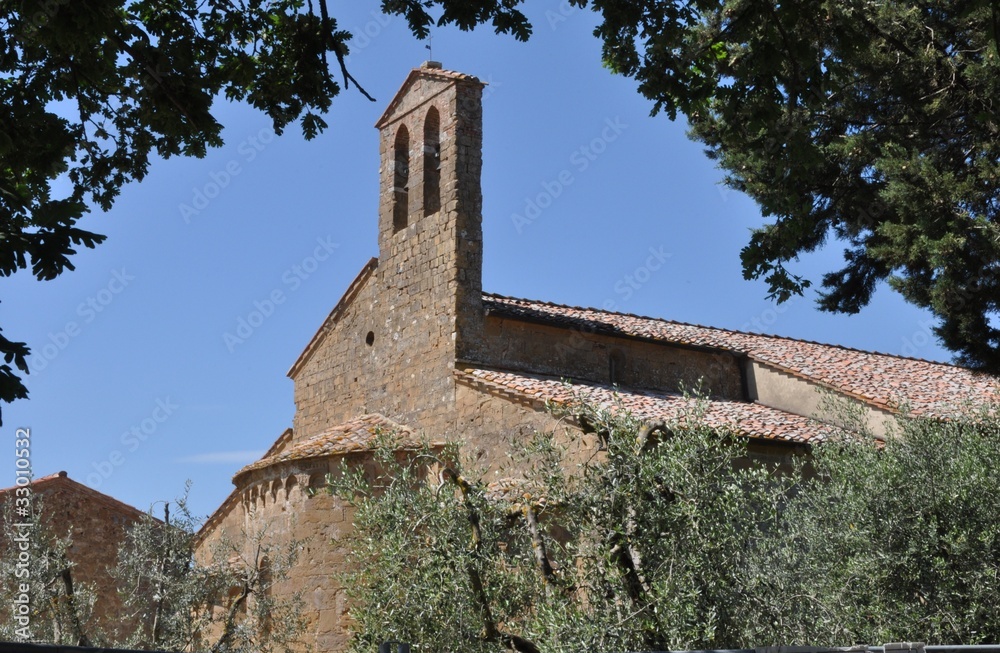 Fototapeta premium Pieve bei Castelmuzio in der Toskana