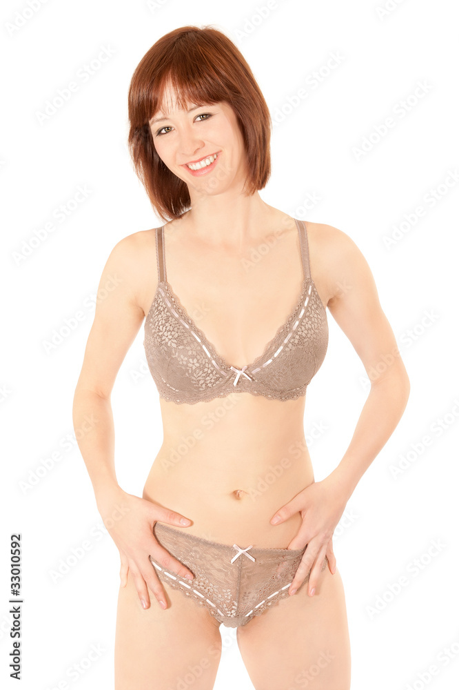 Schöne junge Frau in sexy Unterwäsche, freigestellt Schöne junge Frau in sexy Unterwäsche, freigestellt