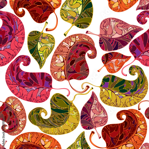 Leaves seamless pattern.