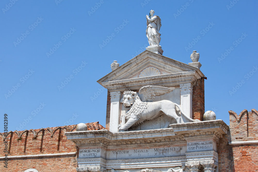 Fototapeta premium Winged lion, Arsenal - Venice
