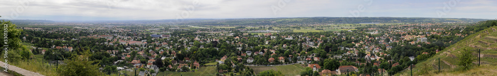 Radebeul, Weinberge, Panorama, Sachsen