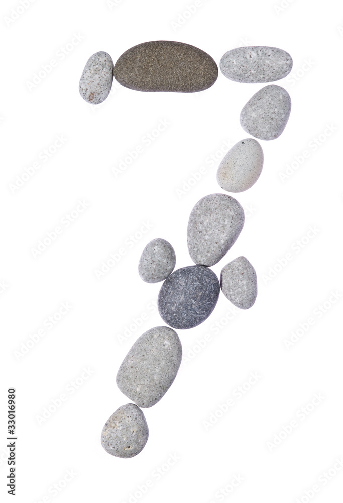 pebble 7 isolated on white pebble 7 isolated on white
