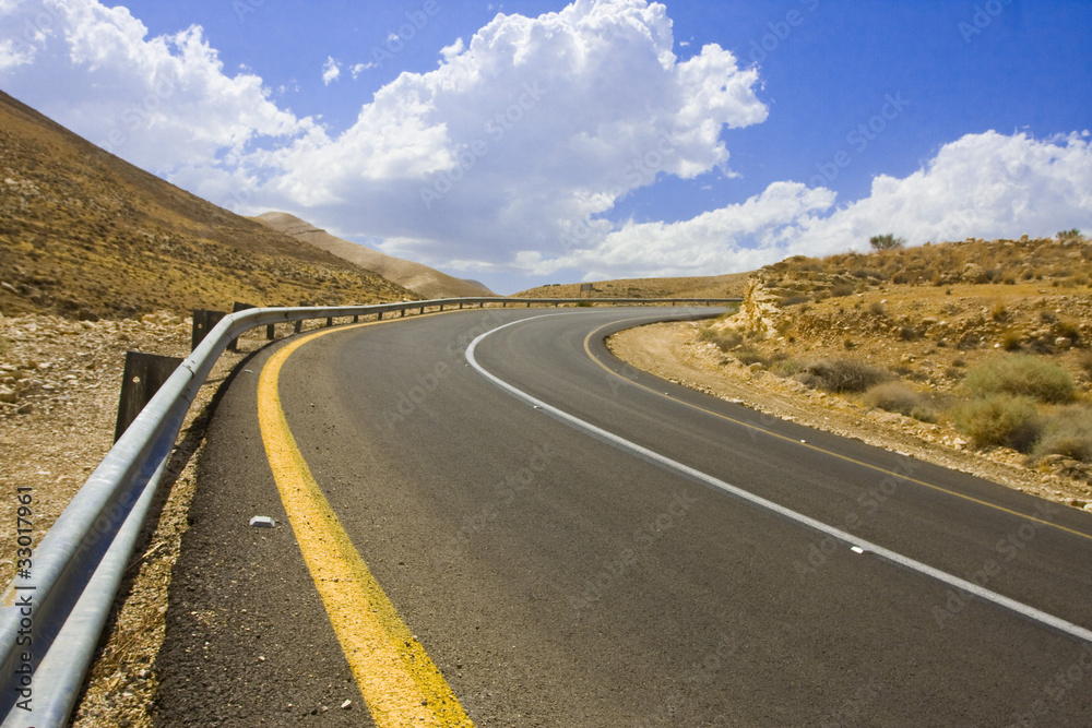 Desert road turn
