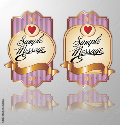 Vintage Pink Colored Label