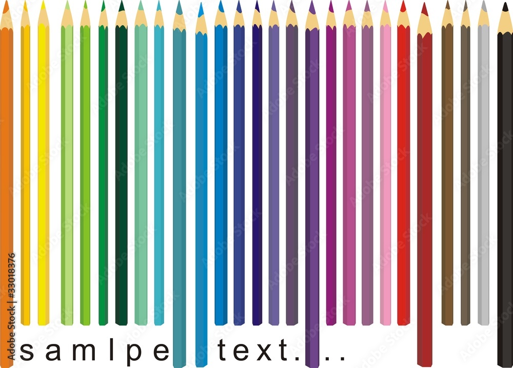 Pencil color barcode Pencil color barcode