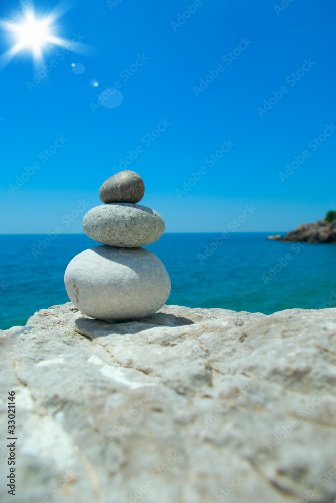 Three stones, symbolizing the harmony Three stones, symbolizing the harmony