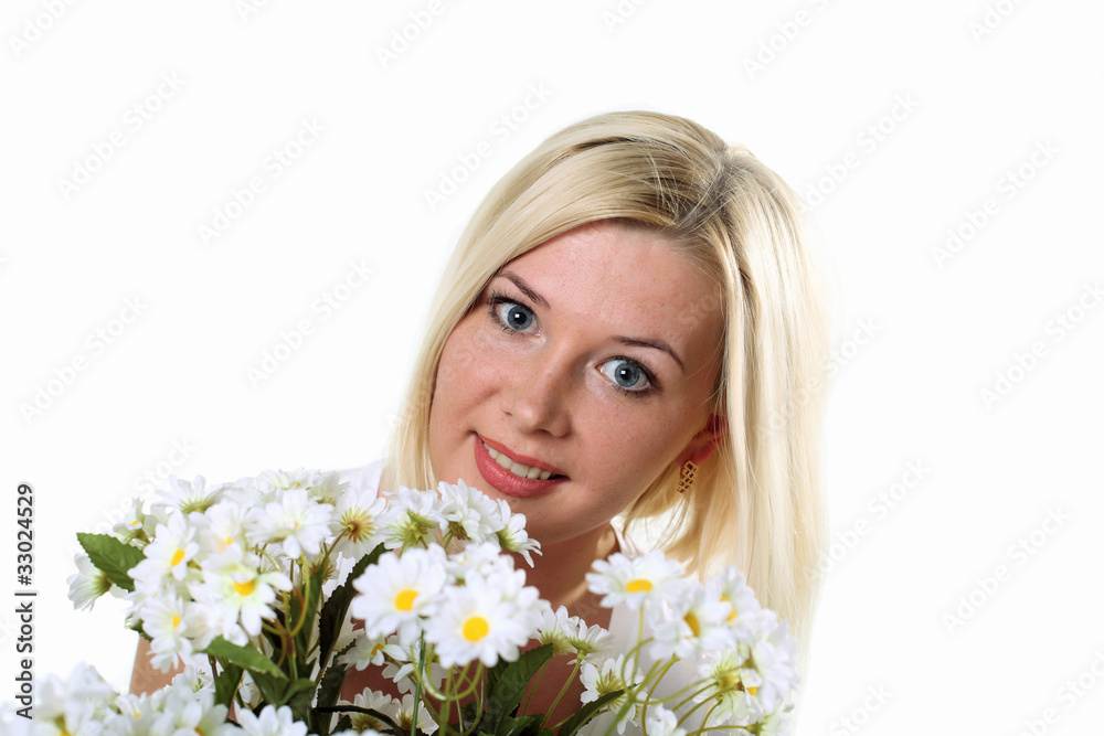 portrait of young blond woman portrait of young blond woman