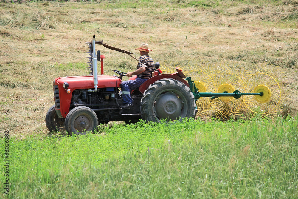 Obraz premium tractor in the field