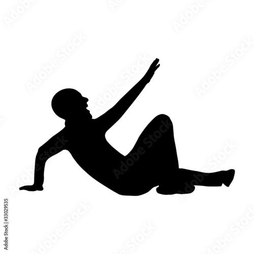 schatten person am boden liegend I