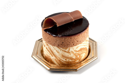 Chocolate Pastry on white background