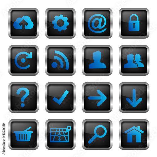 blue icon set (16 icons)