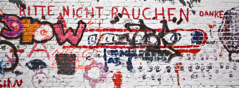 Fototapeta premium Graffiti Bitte nicht Rauchen